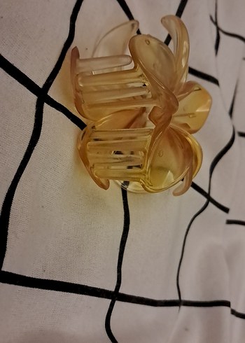 Sarı Şeffaf Çiçek Saç Tokası - Görsel 3