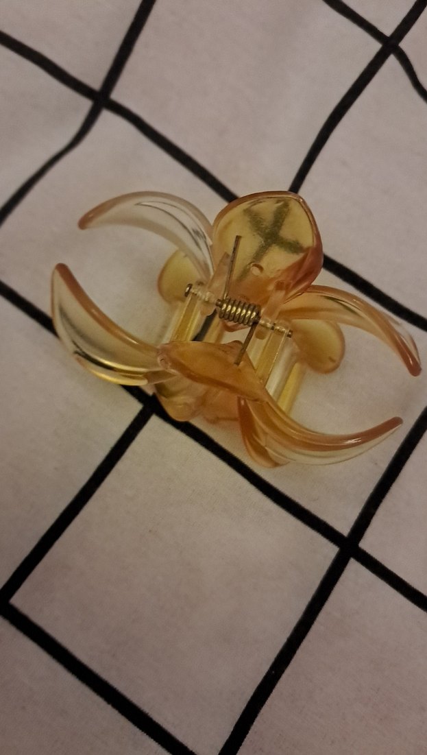 Sarı Şeffaf Çiçek Saç Tokası - Görsel 2