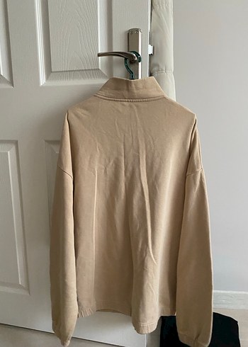 Bej Yarım Fermuarlı Kadın Sweatshirt - Görsel 2