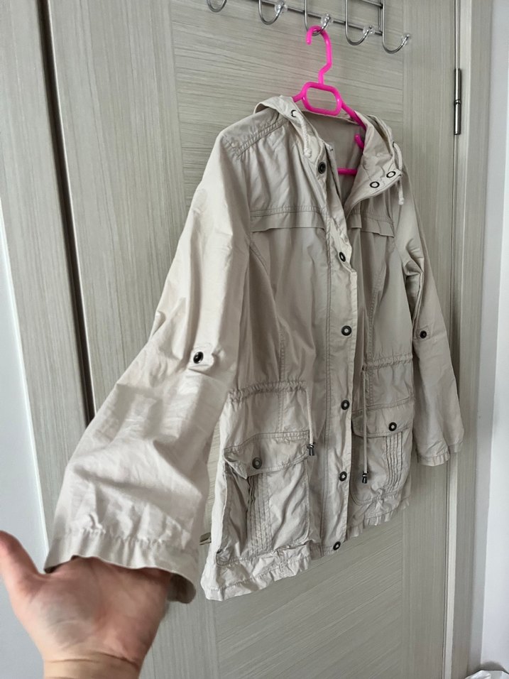 Düğmeli Bej Kadın Ceket - Görsel 2