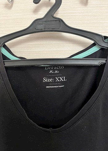 xl Beden Siyah V Yaka Kadın Tişört