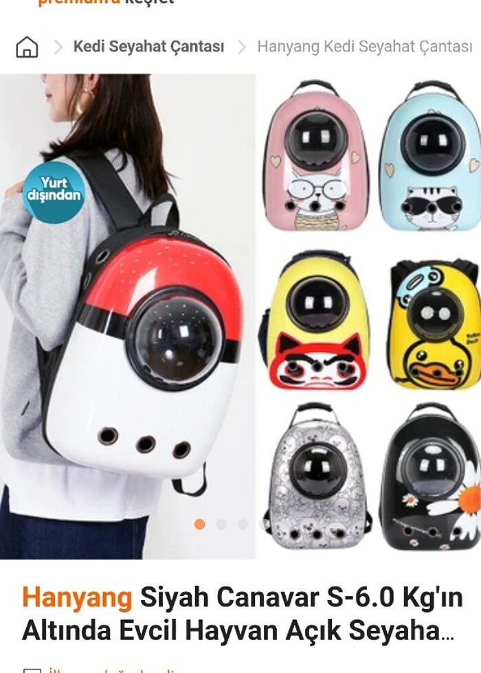 kedi taşıma çantası  - Görsel 2