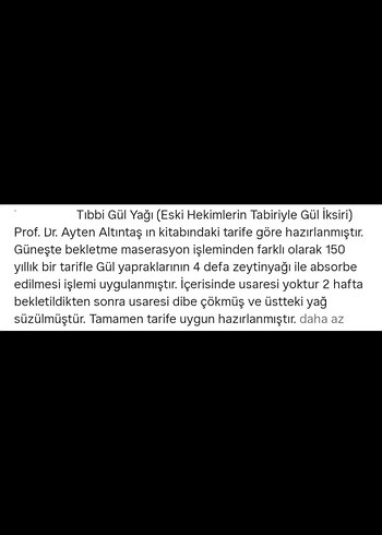  Beden Renk Tıbbi Gül Yağı (Gül İksiri) 40 cc
