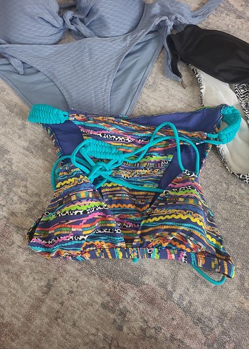 Bohem Mini Bikini Takımı, Bağcıklı Askılı, Tie-Dye - Görsel 2