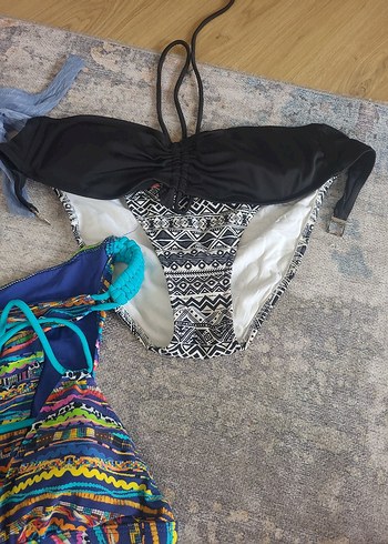 Bohem Mini Bikini Takımı, Bağcıklı Askılı, Tie-Dye - Görsel 3