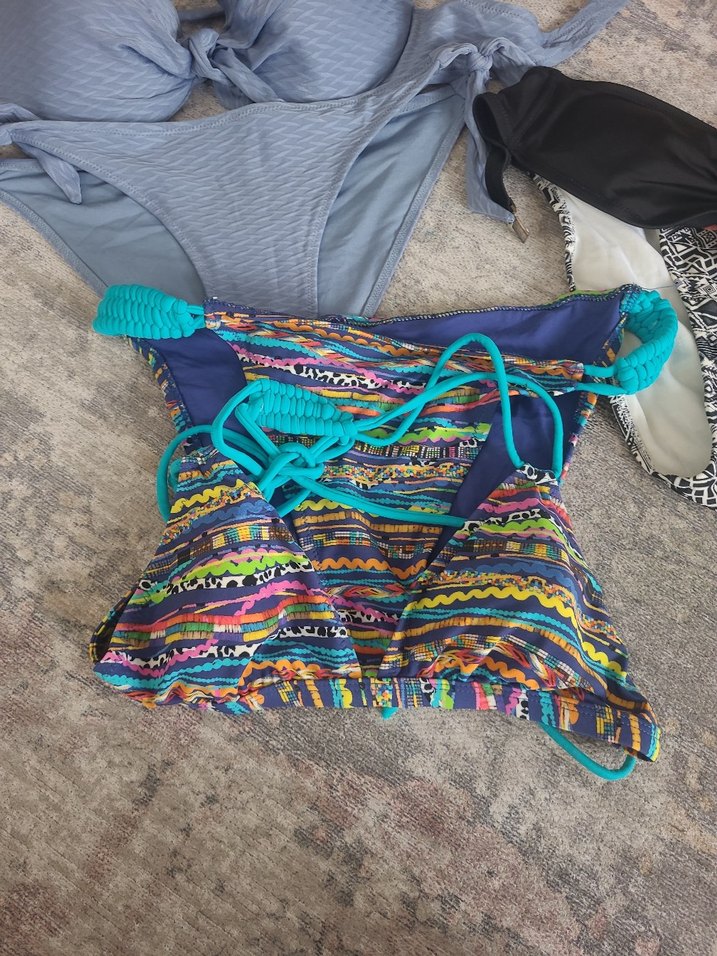 Bohem Mini Bikini Takımı, Bağcıklı Askılı, Tie-Dye - Görsel 2