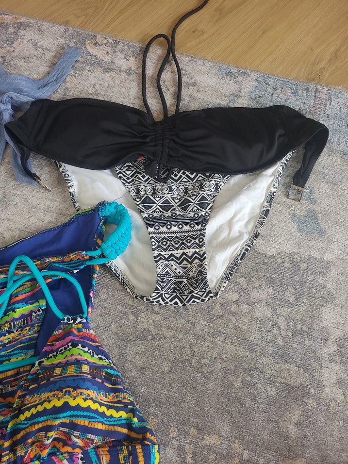 Bohem Mini Bikini Takımı, Bağcıklı Askılı, Tie-Dye - Görsel 3