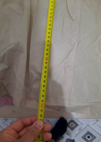 Bej Kapüşonlu Midi Kadın Yağmurluk - Görsel 8