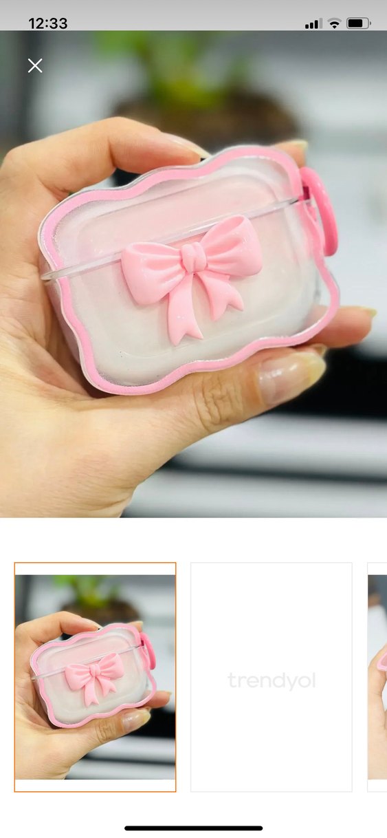 Beyaz Hello Kitty Kedi Temalı AirPods Kılıfı - Görsel 2