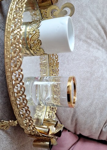 Altın Renkli Dekoratif Mumluk Seti - Görsel 2