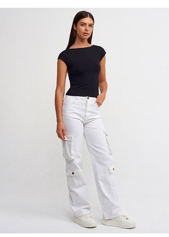 36 Beden siyah Renk Siyah Kadın Crop Top Dilvin