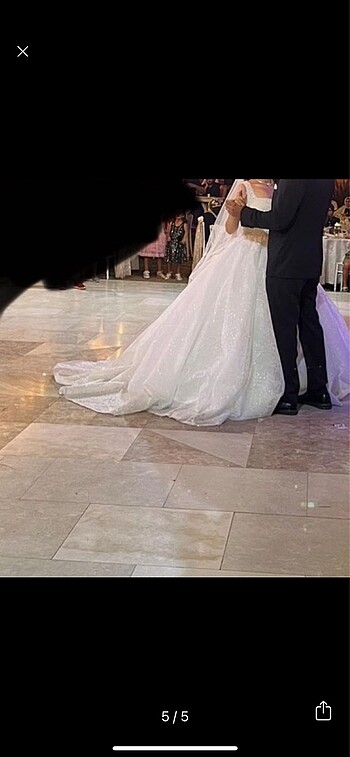 Özel dikim kare yaka gelinlik - Görsel 4