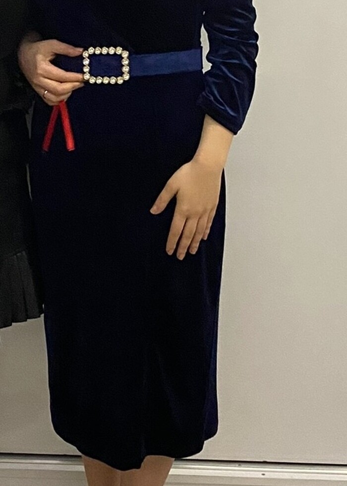 Kadife elbise - Görsel 2