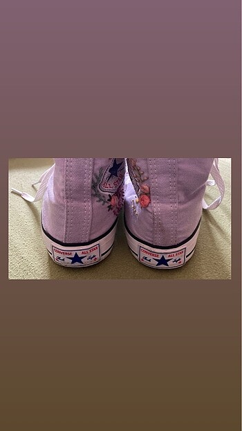 38 Beden İşleme detaylı Lila Converse