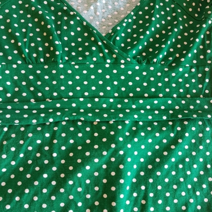 l Beden yeşil Renk Penye Elbise