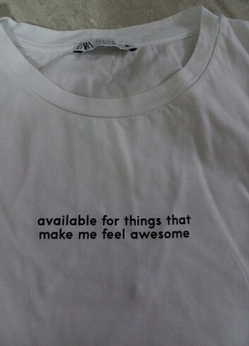 s Beden beyaz Renk Zara beyaz t shirt