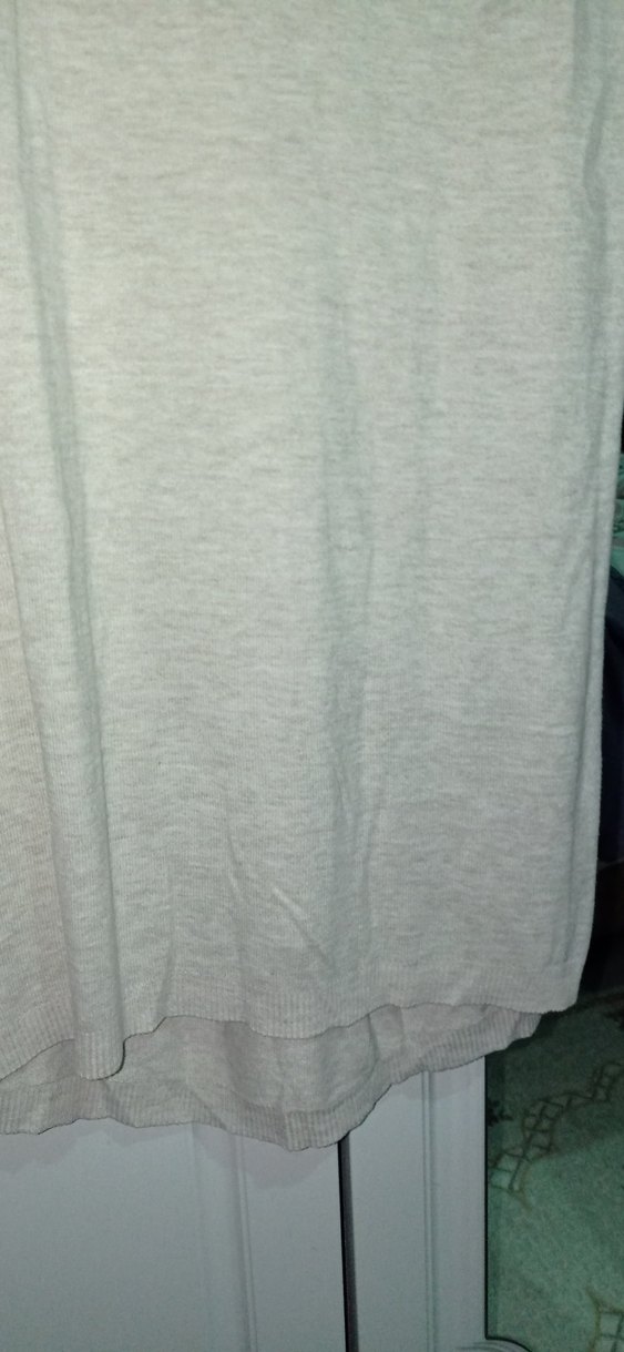 Pamuklu Gri , Uzun Kollu, hamile üst Simli - Görsel 2