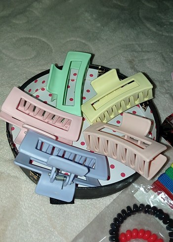 Pastel Renkli Elastik Saç Aksesuarları Seti - Görsel 2