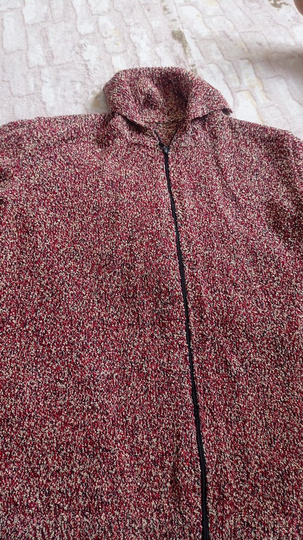 Bordo Boğazlı Örgü Kadın Kazak - Görsel 5