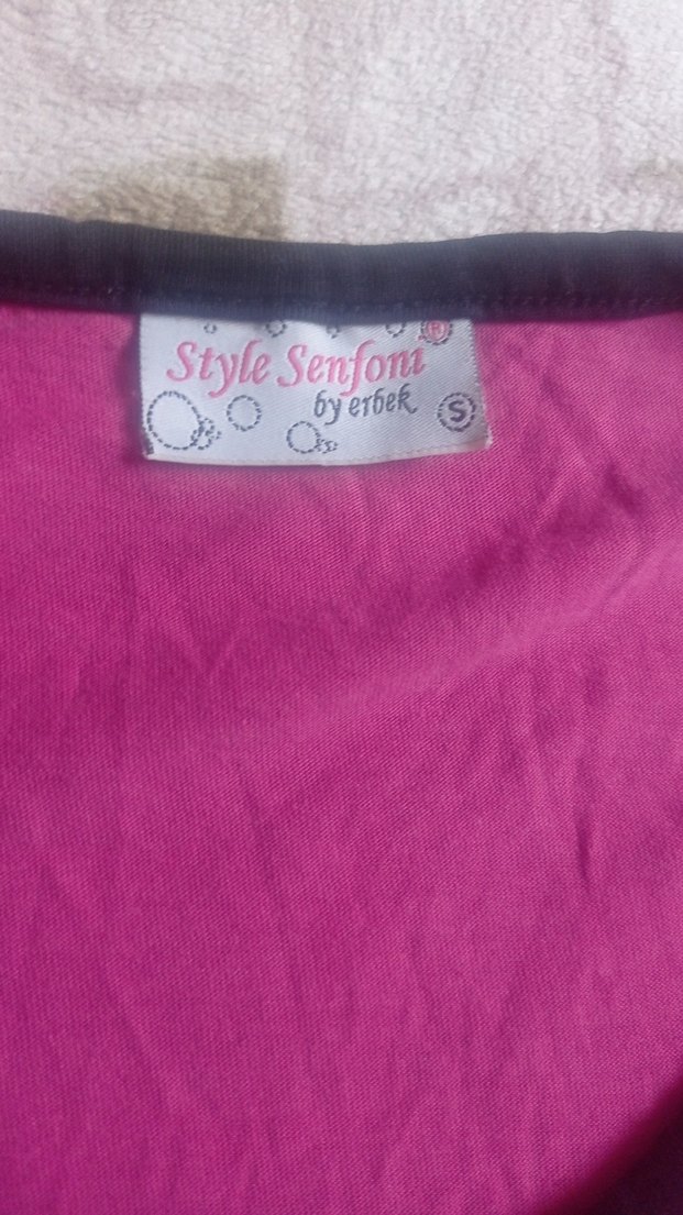 Düğmeli Pembe Hamile Tişörtü, Uzun Kollu - Görsel 2