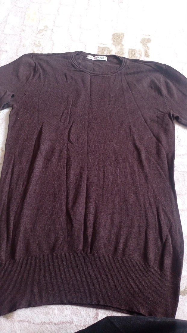 Kahverengi Kadın Triko Kazak - Görsel 3