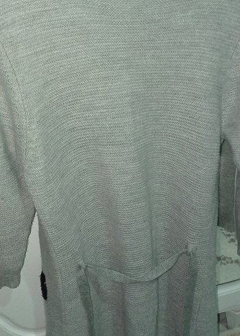 Gri Puantiyeli Uzun Kollu Triko Hırka - Görsel 3