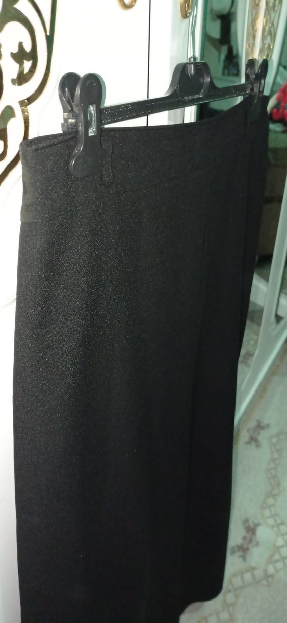 Kadın Siyah Uzun kalem etek - Görsel 2