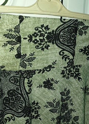 Yeşil Desenli Uzun Bohem Etek - Görsel 4