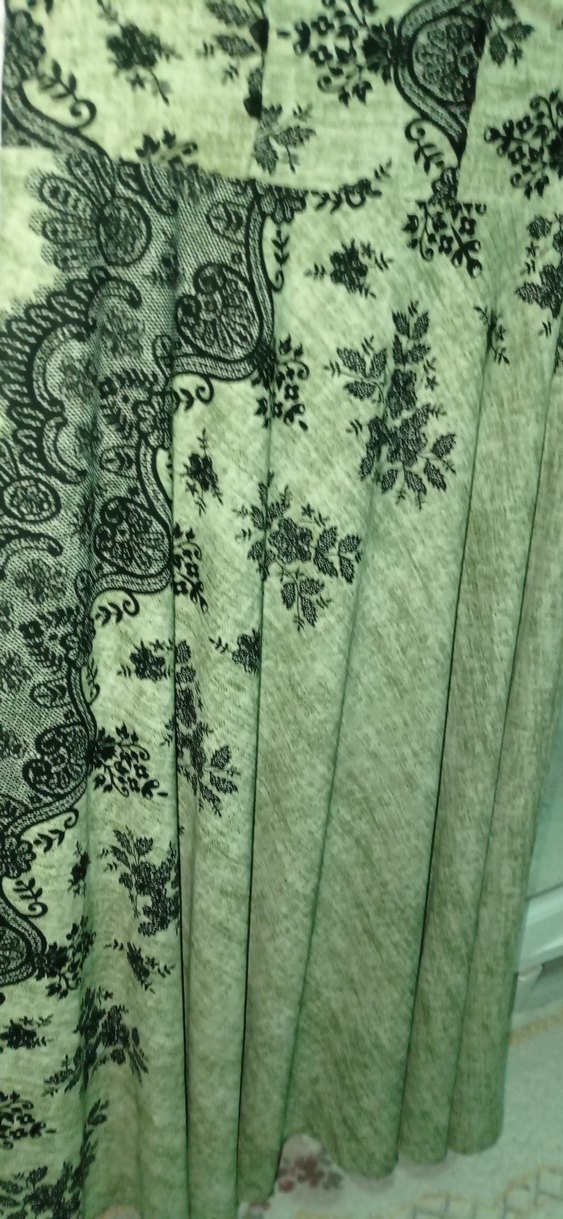 Yeşil Desenli Uzun Bohem Etek - Görsel 3