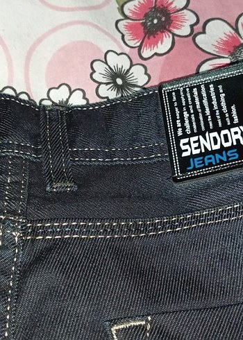 Düğmeli Lacivert kot erkek Denim Pantolon - Görsel 6