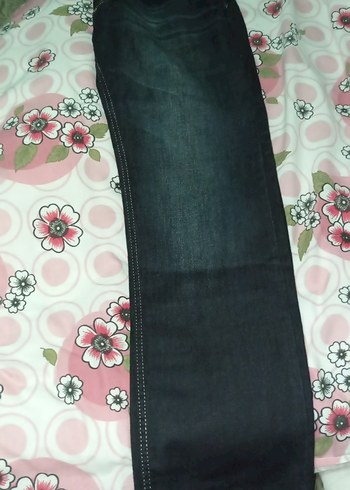 Düğmeli Lacivert kot erkek Denim Pantolon - Görsel 3