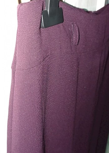 mor Uzun Drapeli Kadın Etek - Görsel 4