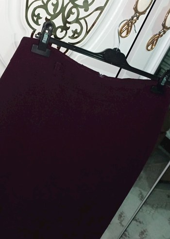 mor Uzun Drapeli Kadın Etek - Görsel 3