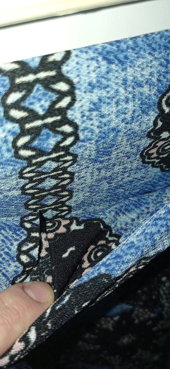 Desenli Mavi Bohem Uzun Etek - Görsel 5