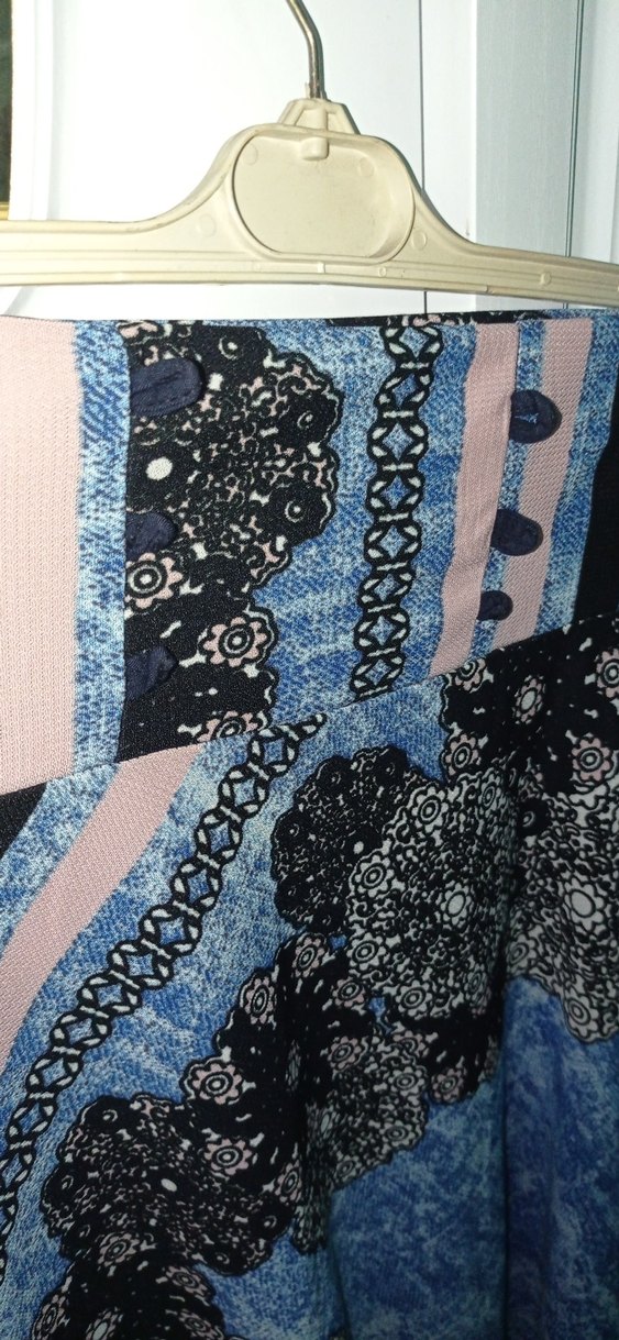 Desenli Mavi Bohem Uzun Etek - Görsel 4