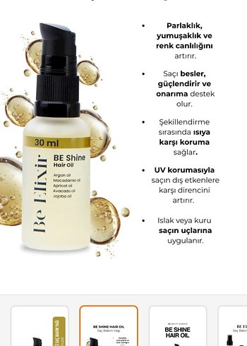 Saç Bakım Yağı 30 ml ve   200 ml ikisi birlikte satılmaktadır - Görsel 3