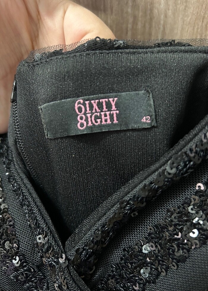 Pullu payetli gece elbisesi - Görsel 4