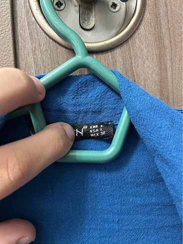 l Beden mavi Renk Oversize gömlek