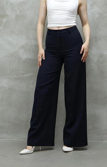 Yüksek bel  kumaş pantolon - Görsel 5