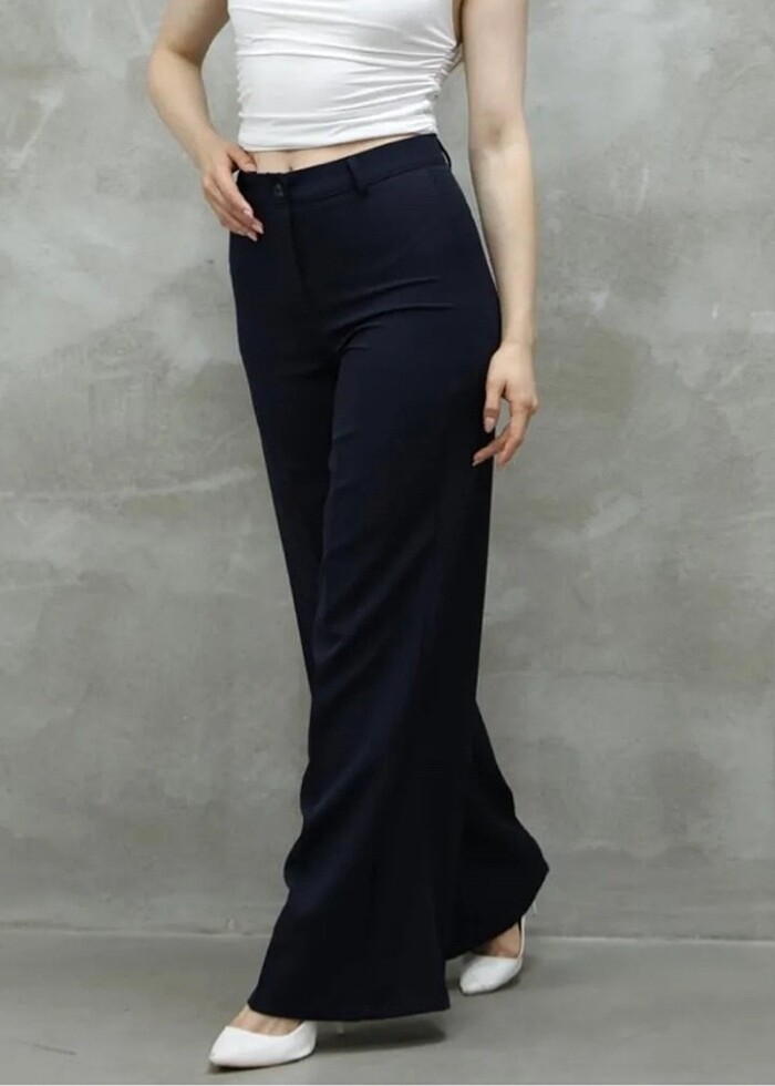 Yüksek bel  kumaş pantolon - Görsel 3