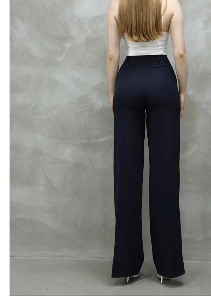 Yüksek bel  kumaş pantolon - Görsel 2