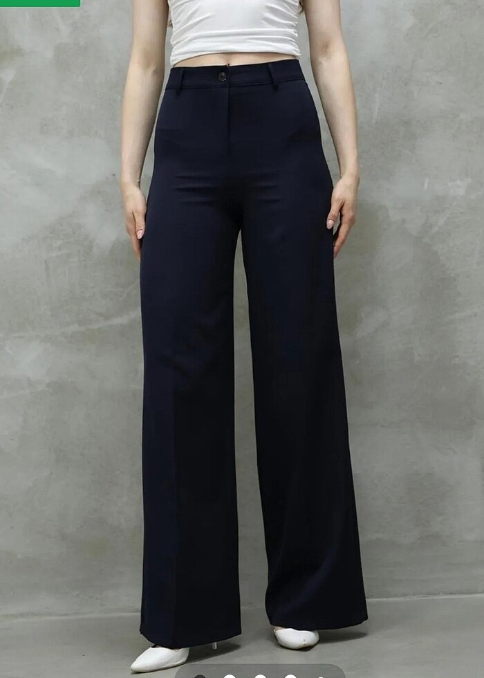 Yüksek bel  kumaş pantolon - Görsel 4