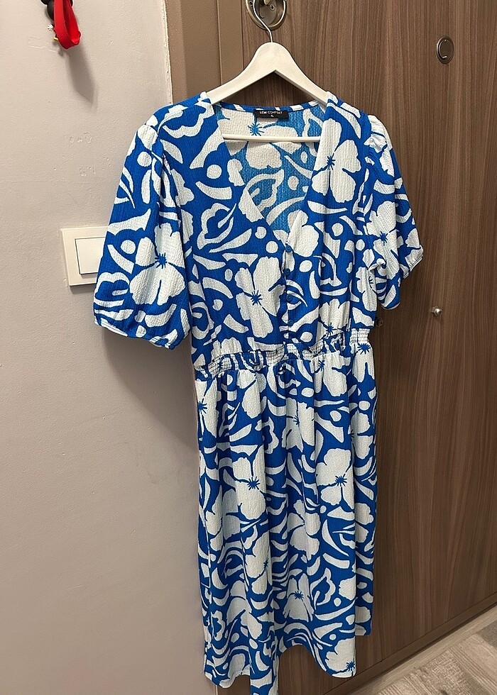 Günlük midi boy elbise - Görsel 2