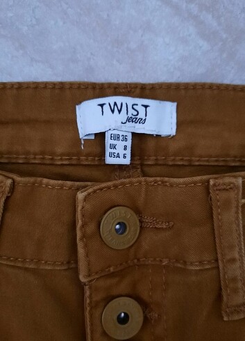 Twist Twist, orjinal, hardal renk pantolon 