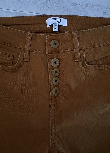 36 Beden camel Renk Twist, orjinal, hardal renk pantolon 