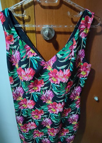 Çiçek Desenli Kadın Mini Elbise - Görsel 2