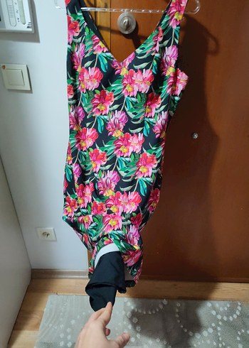 Çiçek Desenli Kadın Mini Elbise - Görsel 5