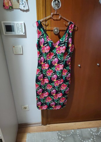 Çiçek Desenli Kadın Mini Elbise - Görsel 6
