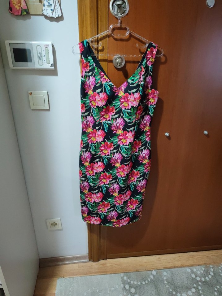 Çiçek Desenli Kadın Mini Elbise - Görsel 4