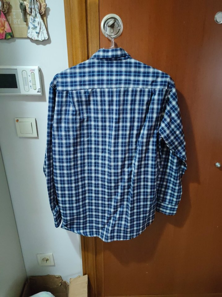 Mavi Kareli Erkek Gömlek L beden - Görsel 4